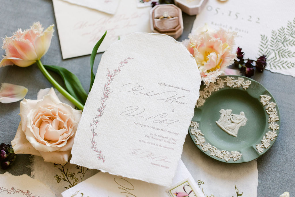 Romantic wedding invitations