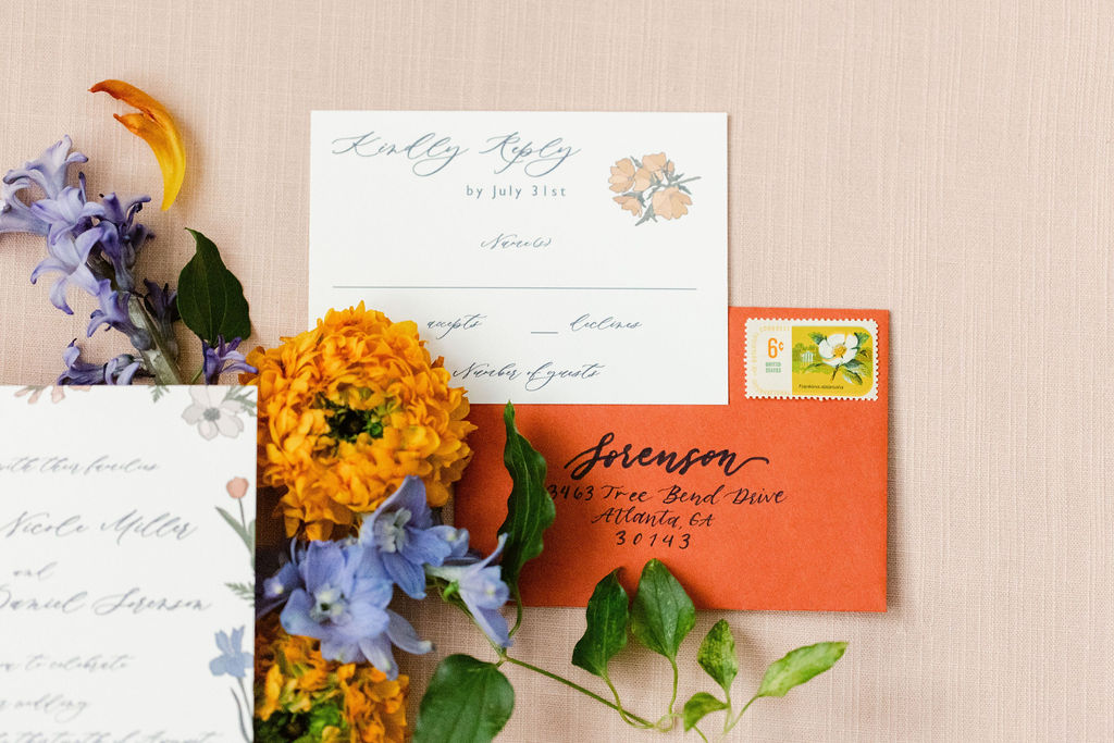 Whimsical wedding invitations