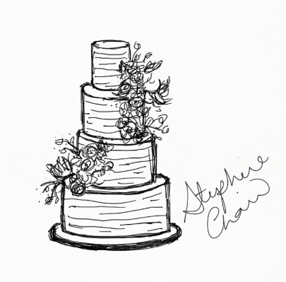 wedding cake sketch