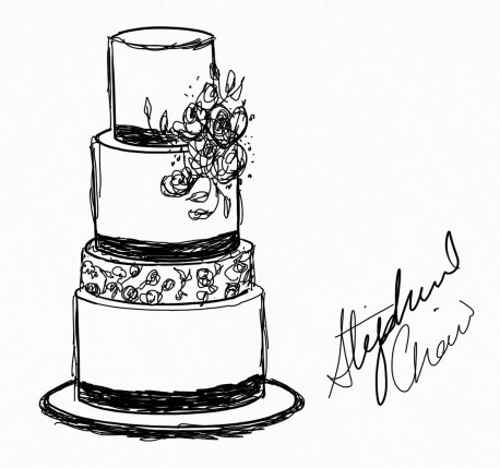 Wedding cake sketch